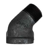 1-1/2"  45 Deg. Street Elbow, Malleable 150#, Black